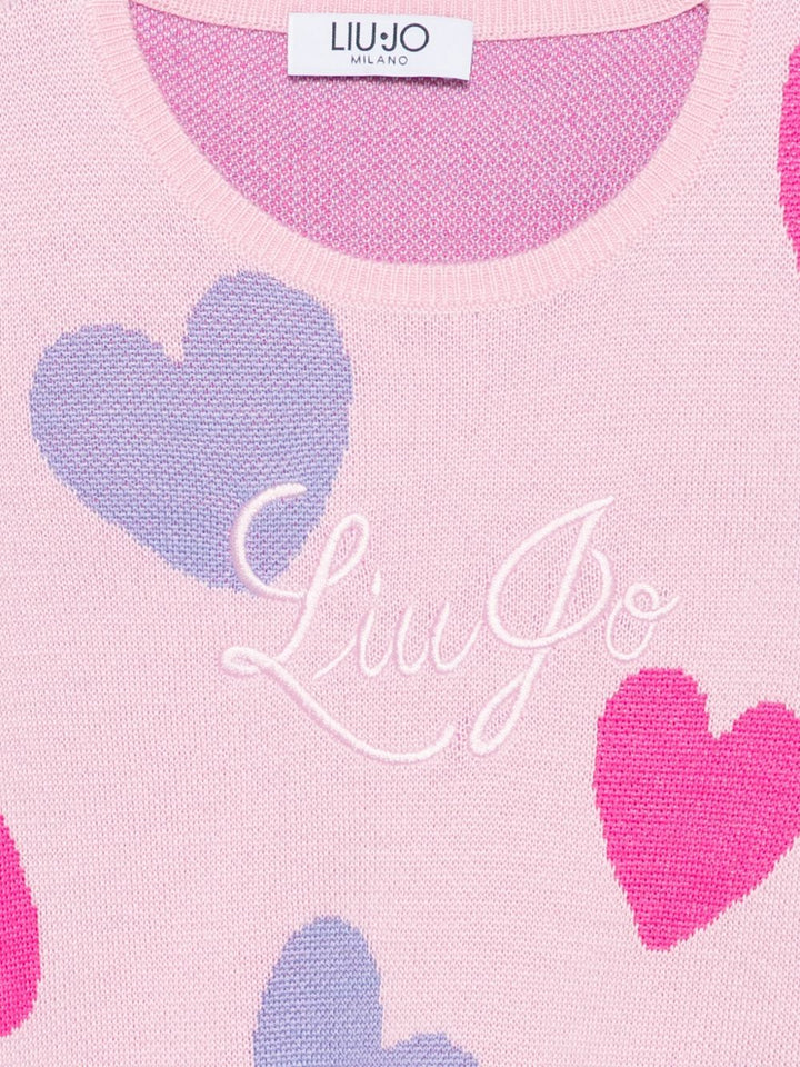 Maglione rosa per bambina KF6088MA22S X0638 Liu Jo 