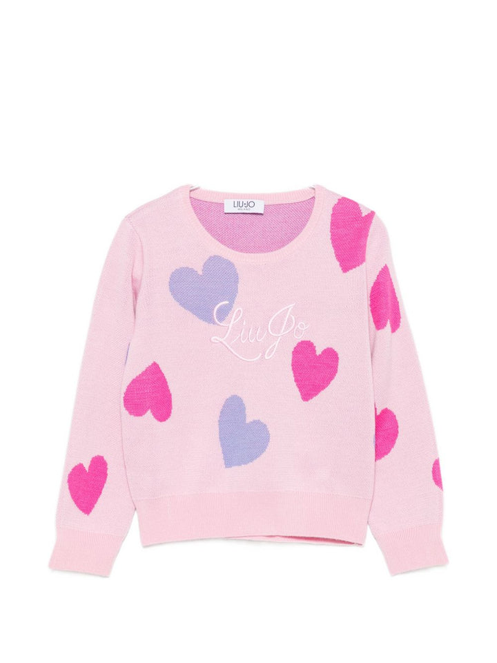 Maglione rosa per bambina KF6088MA22S X0638 Liu Jo 