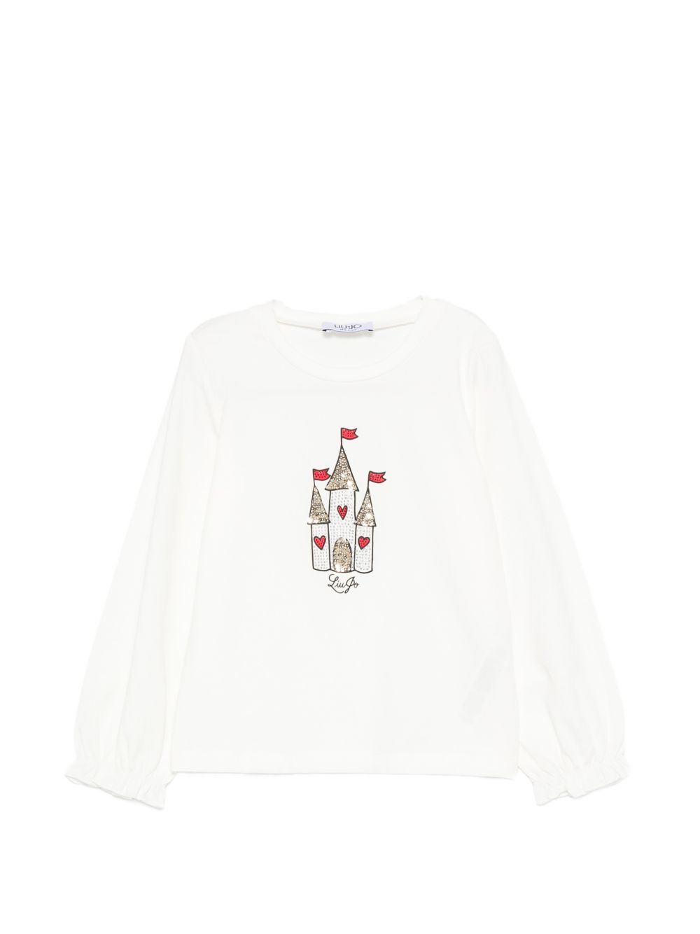 T-shirt bianca per bambina KF6097JS003 DDX11 Liu Jo 