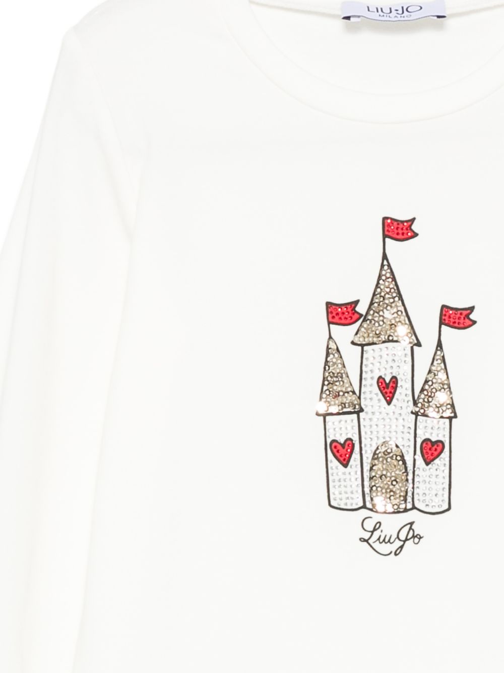 T-shirt bianca per bambina KF6097JS003 DDX11 Liu Jo 