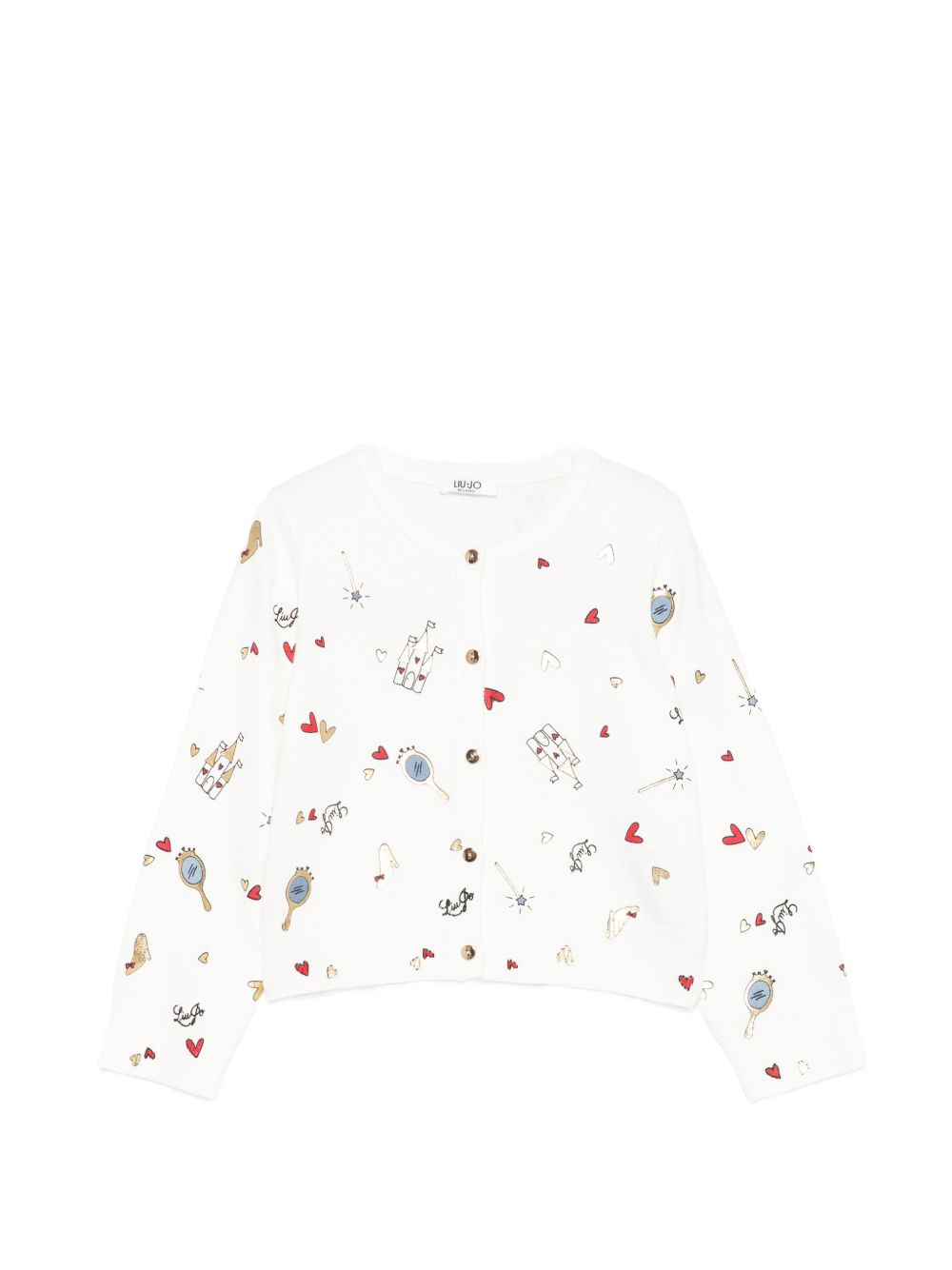 Cardigan bianca per bambina KF6106MA07E DDX08 Liu Jo 
