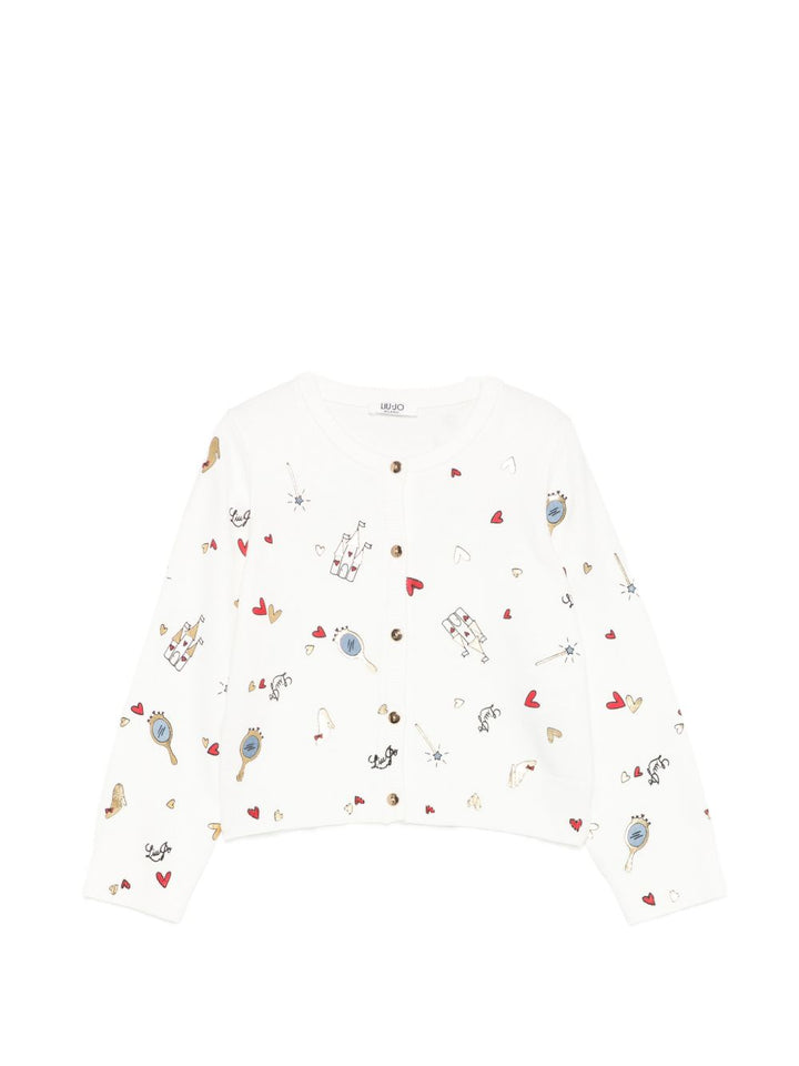 Cardigan bianca per bambina KF6106MA07E DDX08 Liu Jo 