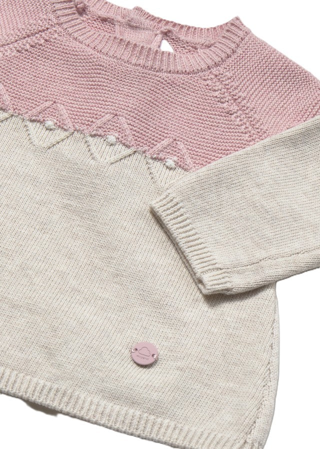 Completo sportivo bianco/rosa per neonata 2264 071 MAYORAL 