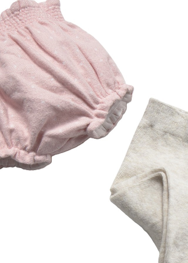 Completo sportivo bianco/rosa per neonata 2264 071 MAYORAL 