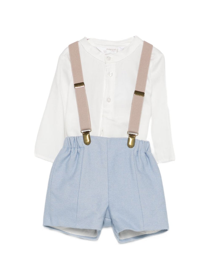 Completo bianco/blu/beige per neonato 2266 020 MAYORAL 