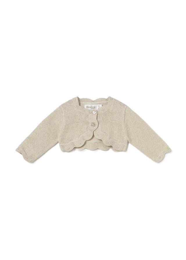 Cardigan champagne per neonata 2365 082 MAYORAL 