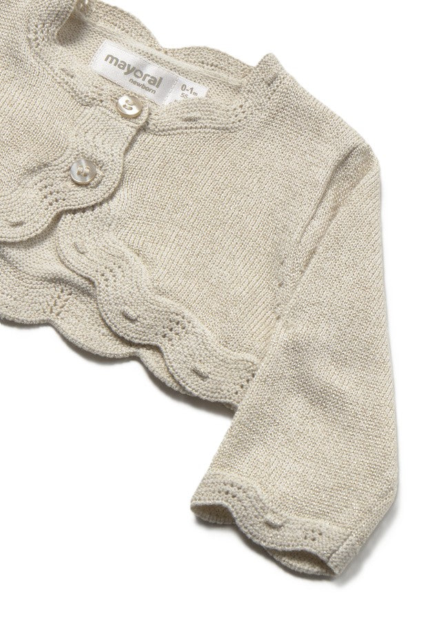 Cardigan champagne per neonata 2365 082 MAYORAL 