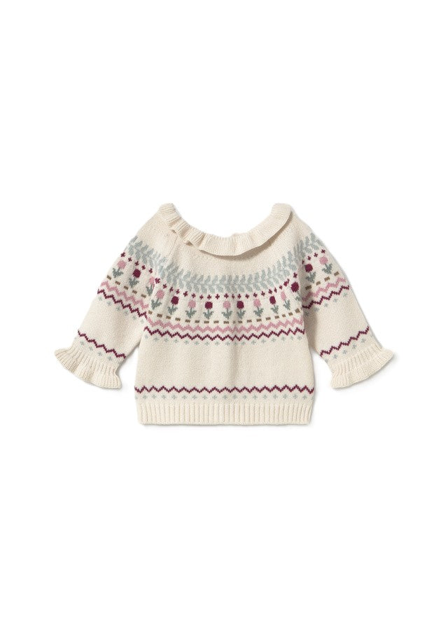 Maglione ecrù/multicolor per neonata 2366 048 MAYORAL 