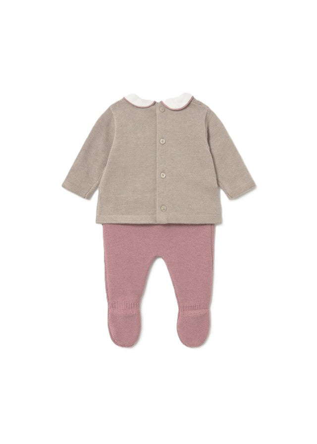 Completo rosa/beige/bianco per neonata 2501 093 MAYORAL 