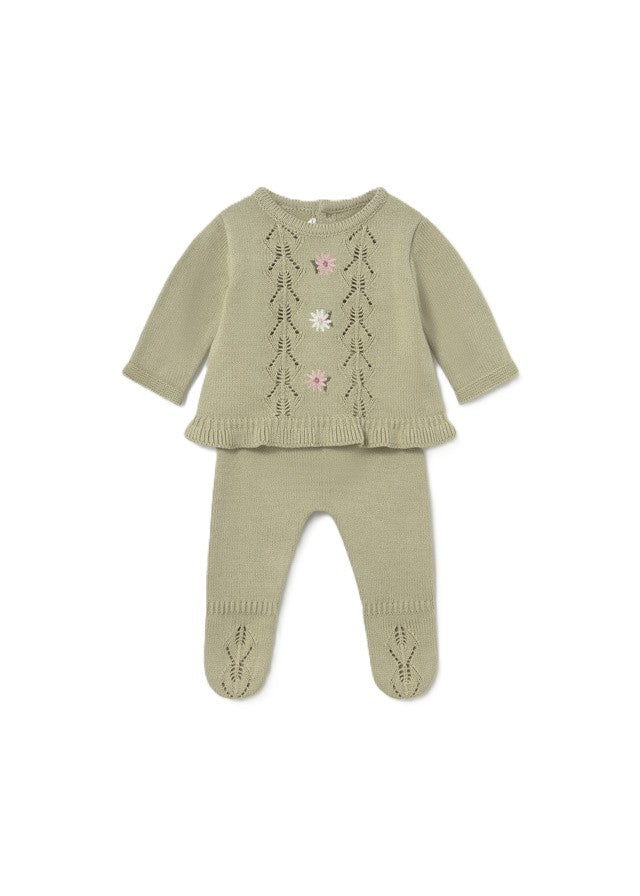 Completo verde oliva per neonata 2501 094 MAYORAL 
