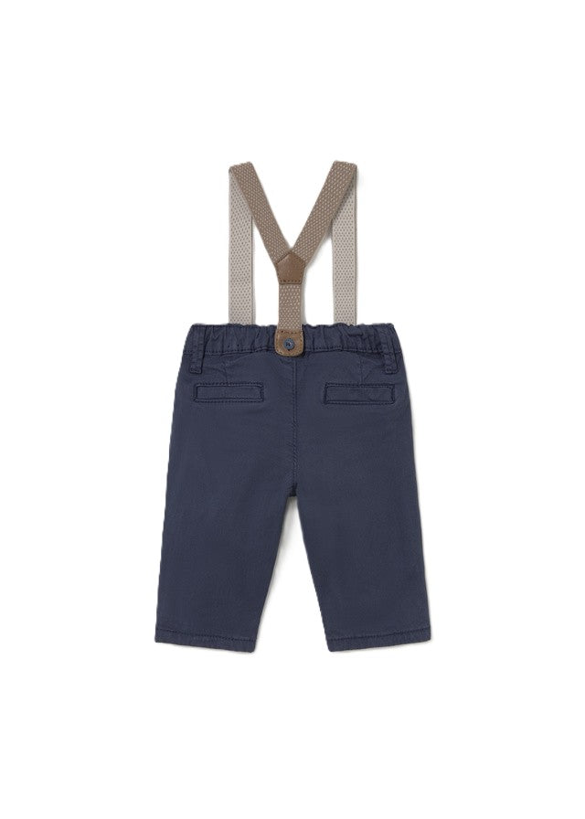 Pantalone con bretelle blu per neonato 2504 058 MAYORAL 