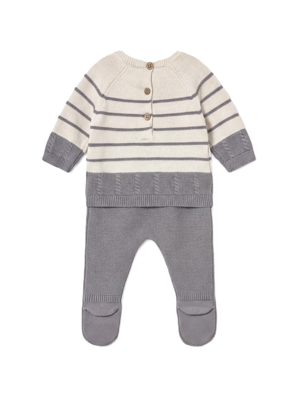 Completo ecru/grigio per neonato 2505 065 MAYORAL 
