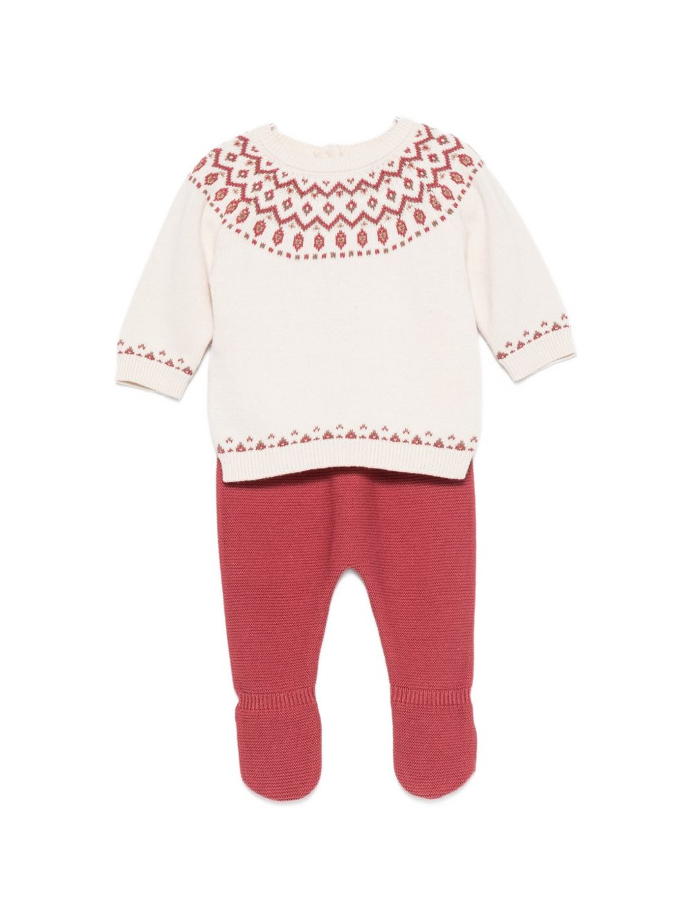 Completo ecru/rosso per neonato 2505 066 MAYORAL 