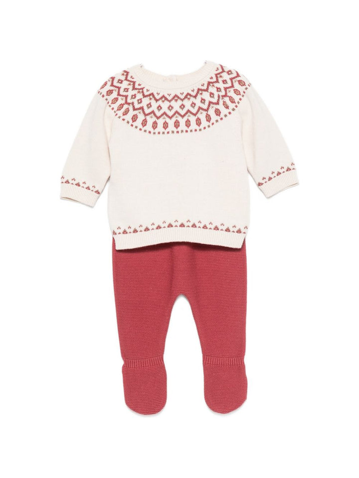 Completo ecru/rosso per neonato 2505 066 MAYORAL 