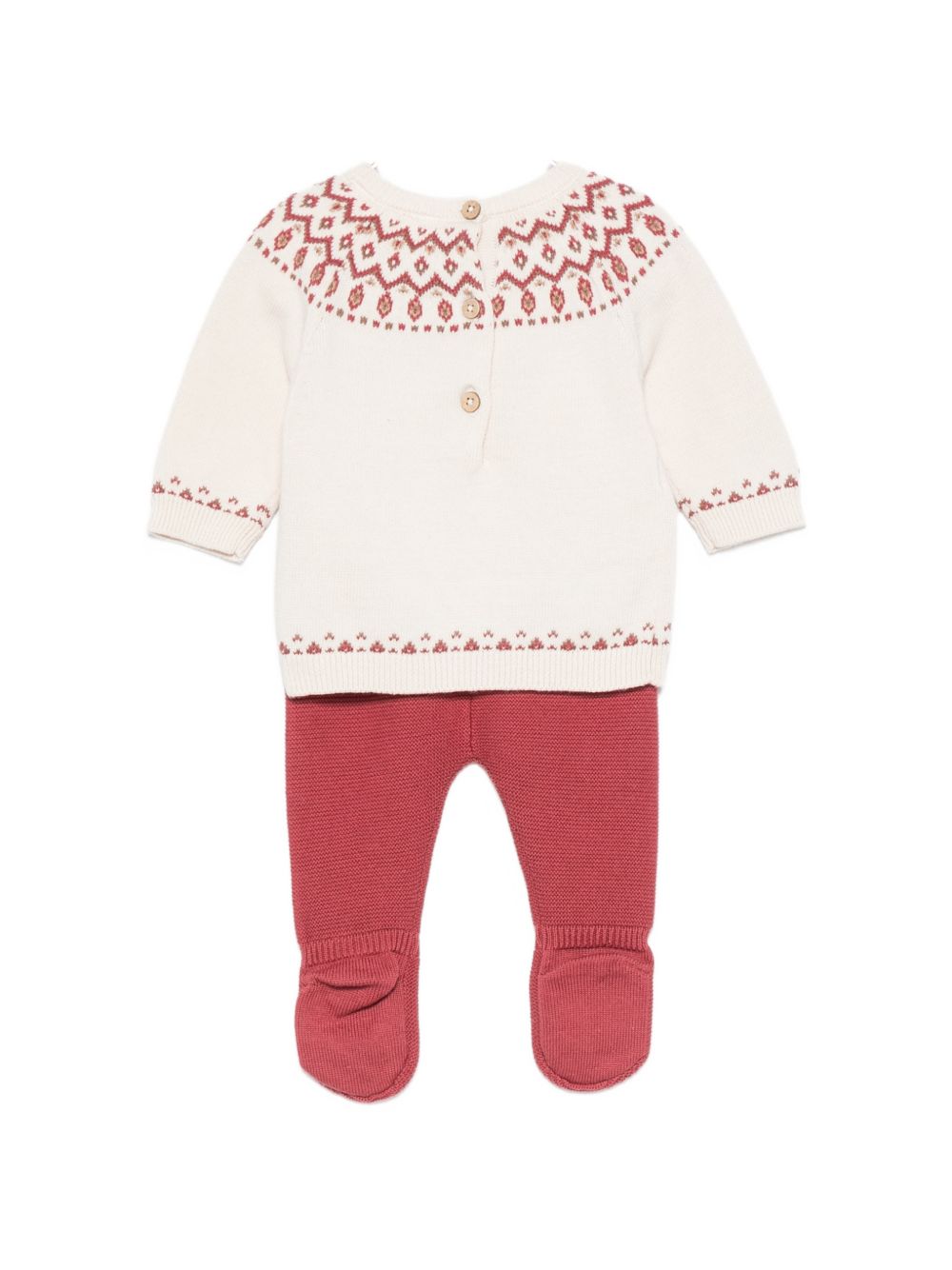 Completo ecru/rosso per neonato 2505 066 MAYORAL 