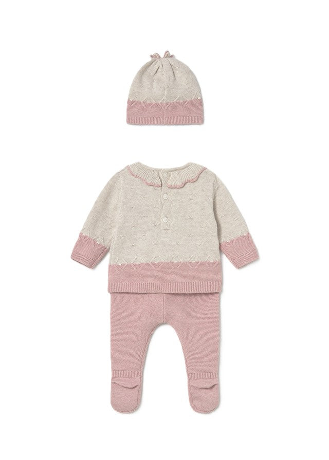 Completo beige/rosa per neonata 2513 026 MAYORAL 