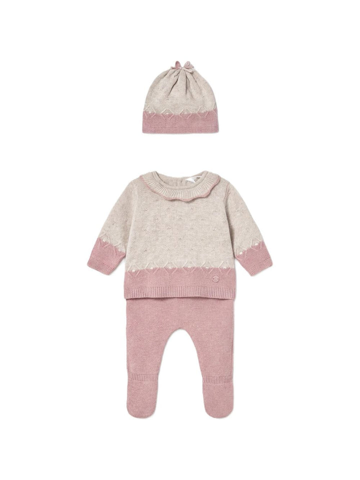 Completo beige/rosa per neonata 2513 026 MAYORAL 