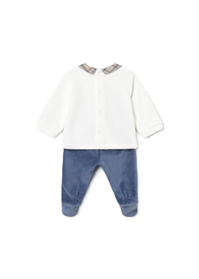 Completo bianco/blu per neonato 2518 072 MAYORAL 