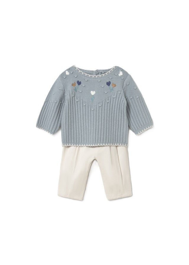Completo blu/bianco per neonata 2526 030 MAYORAL 