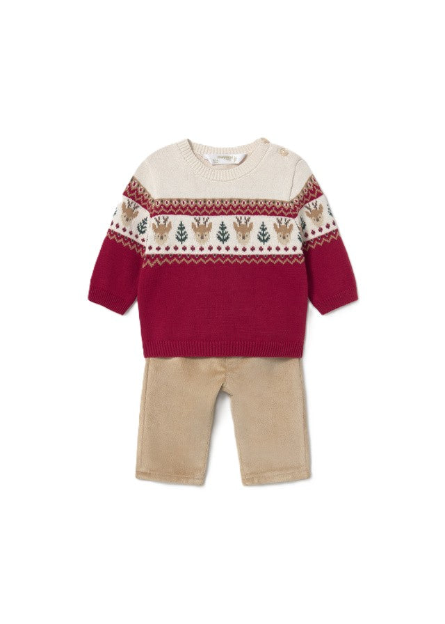 Completo beige/rosso per neonato 2532 079 MAYORAL 