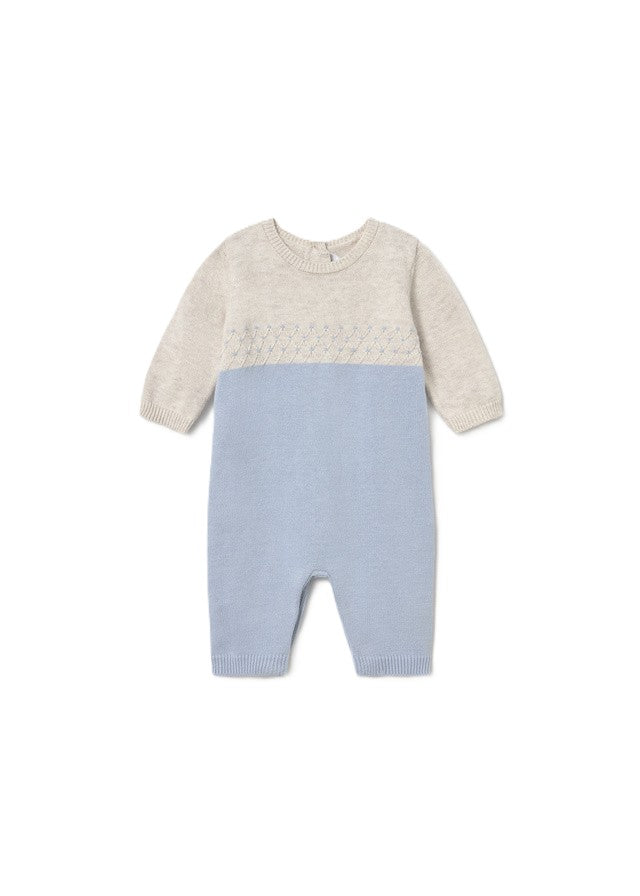 Tutina beige/cielo per neonato 2601 018 MAYORAL 