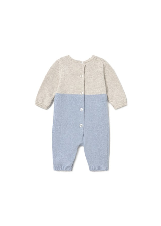 Tutina beige/cielo per neonato 2601 018 MAYORAL 