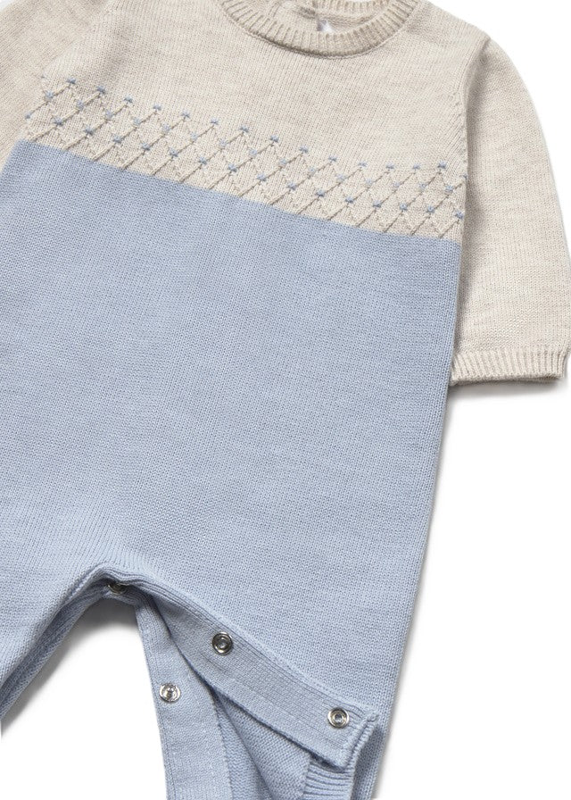 Tutina beige/cielo per neonato 2601 018 MAYORAL 
