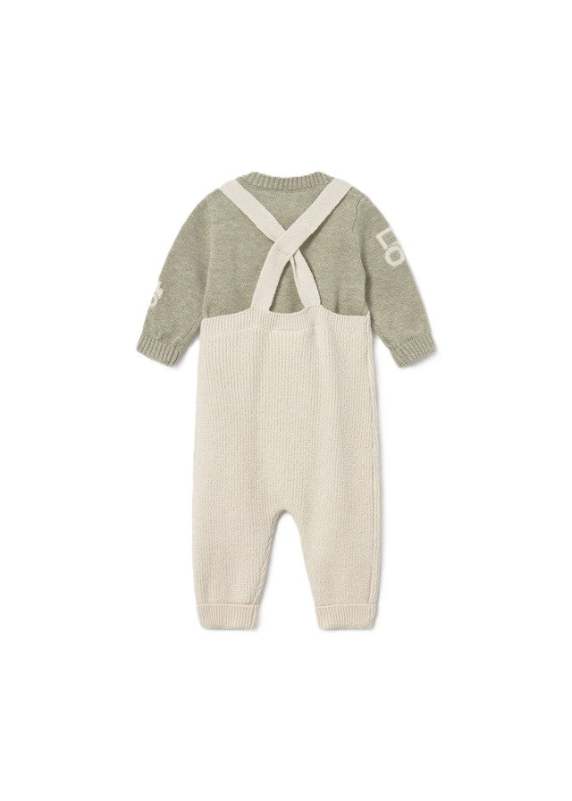 Completo salopette beige/verde per neoanto 2603 023 MAYORAL 