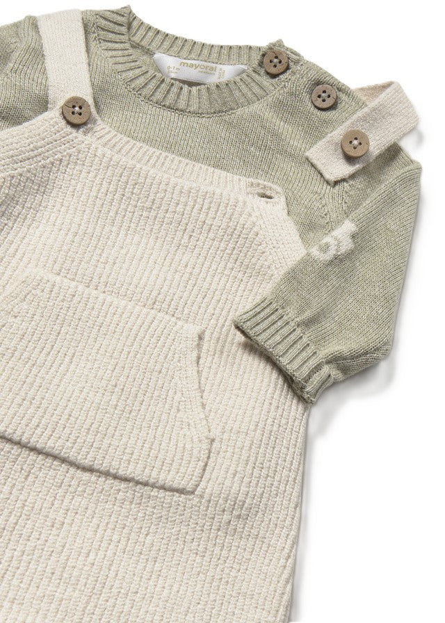 Completo salopette beige/verde per neoanto 2603 023 MAYORAL 