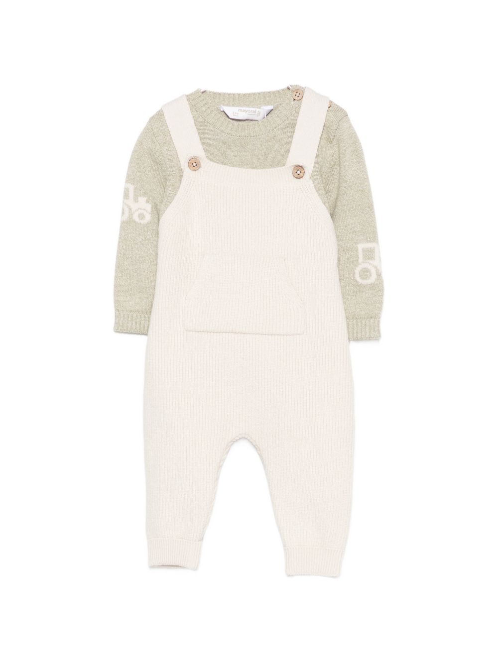 Completo salopette beige/verde per neoanto 2603 023 MAYORAL 