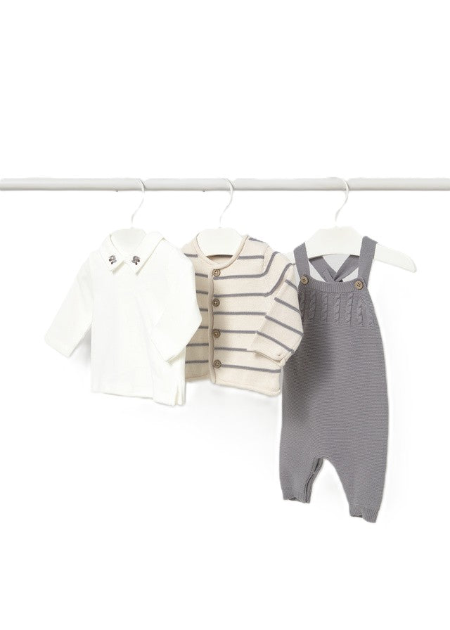 Completo ecrù/grigio per neonato 2609 028 MAYORAL 