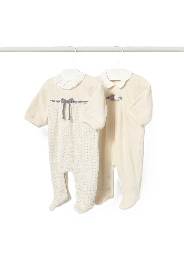 Kit tutina ecrù per neonata 2752 078 MAYORAL 
