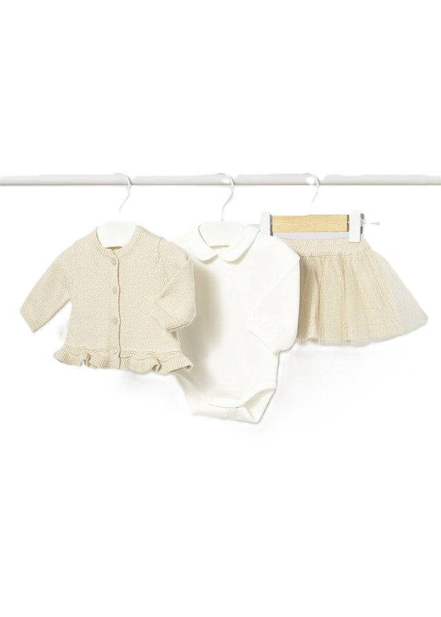 Completo beige/ecru per neonata 2811 028 MAYORAL 