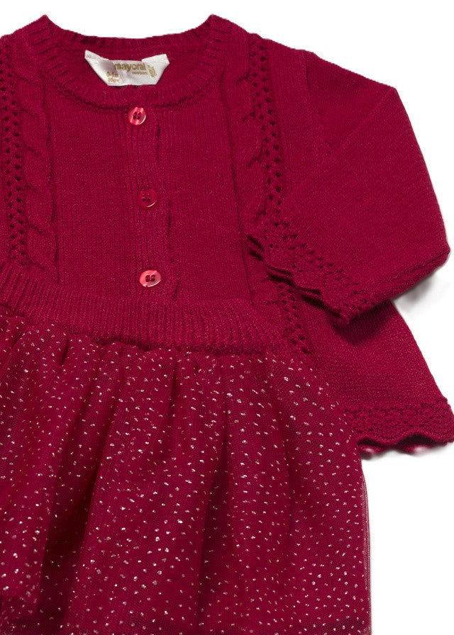 Completo rosso/ecru per neonata 2811 029 MAYORAL 