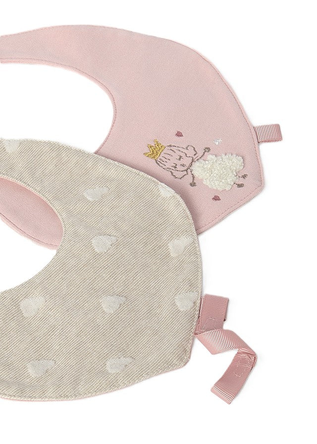 Kit bavaglio rosa/beige per neonata 9140 067 MAYORAL 