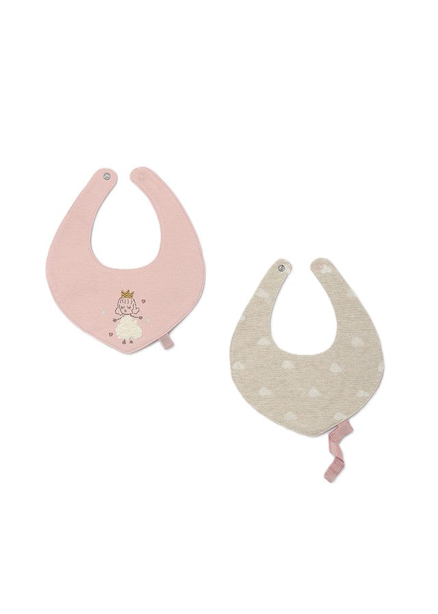 Kit bavaglio rosa/beige per neonata 9140 067 MAYORAL 