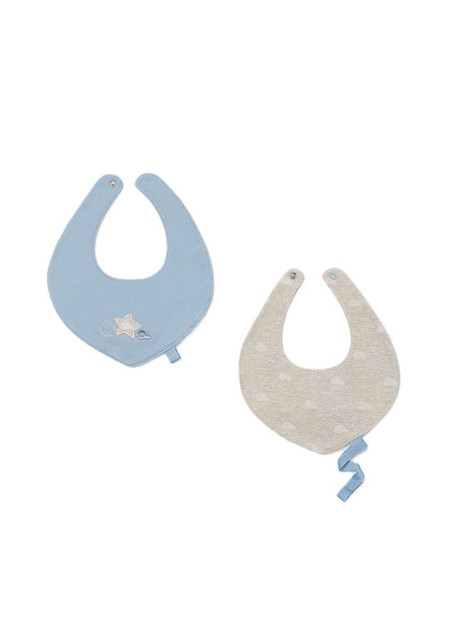 Kit bavaglio cielo/beige per neonato 9140 069 MAYORAL 