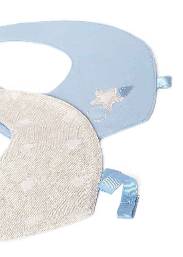 Kit bavaglio cielo/beige per neonato 9140 069 MAYORAL 