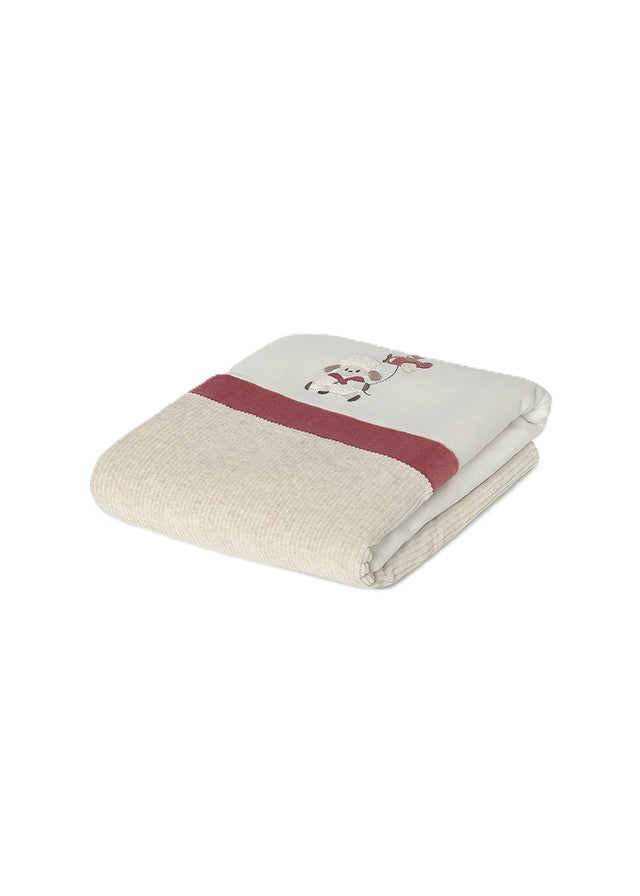 Coperta ecrù/prugna per neonata 9148 055 MAYORAL 