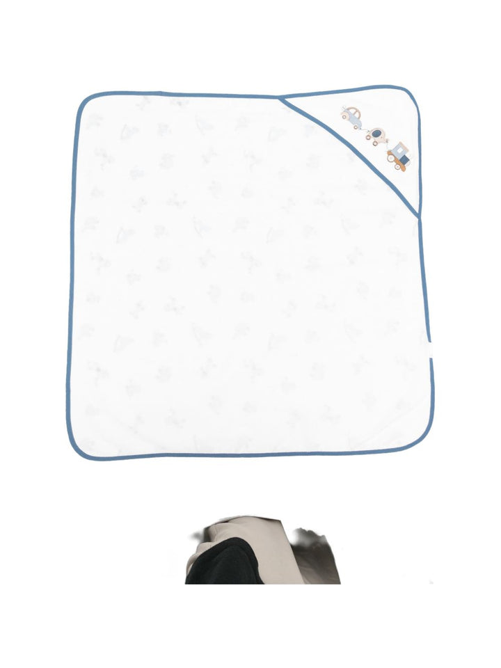 Asciugamano bianco/blu per neonato 9172 094 MAYORAL 