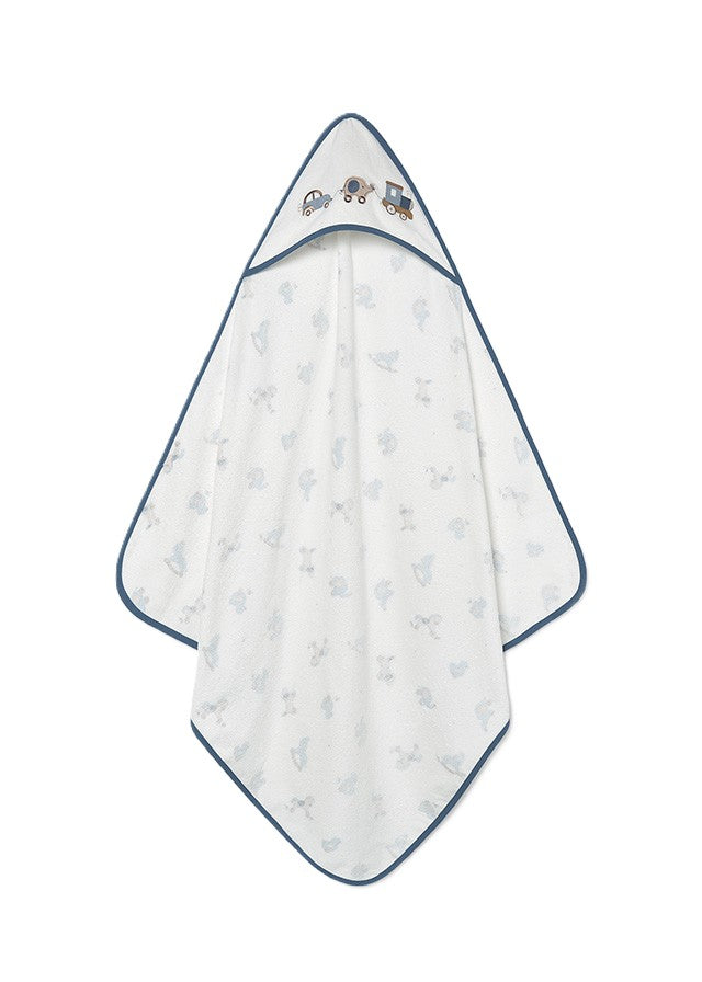 Asciugamano bianco/blu per neonato 9172 094 MAYORAL 