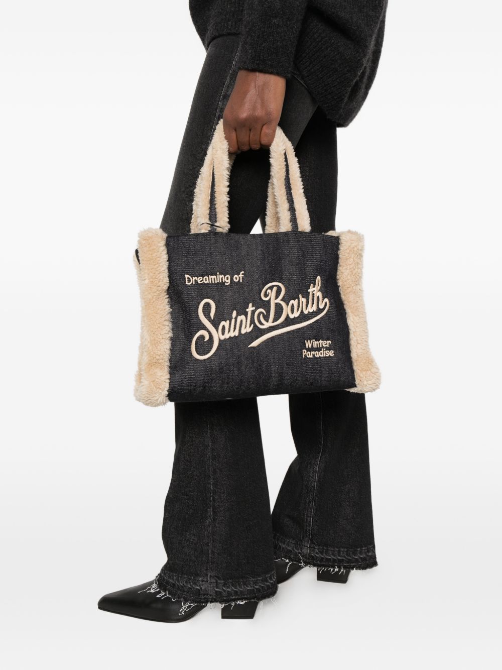 Borsa nera/marrone per bambina COL0031 00144M MC2 Saint Barth Kids 