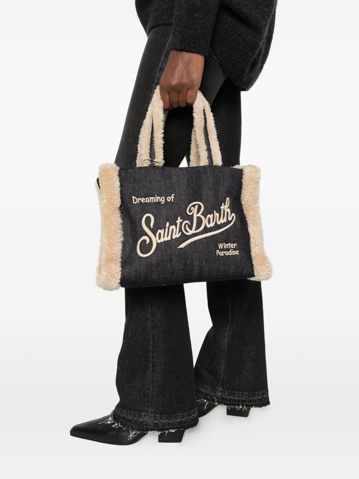 Borsa nera/marrone per bambina COL0031 00144M MC2 Saint Barth Kids 