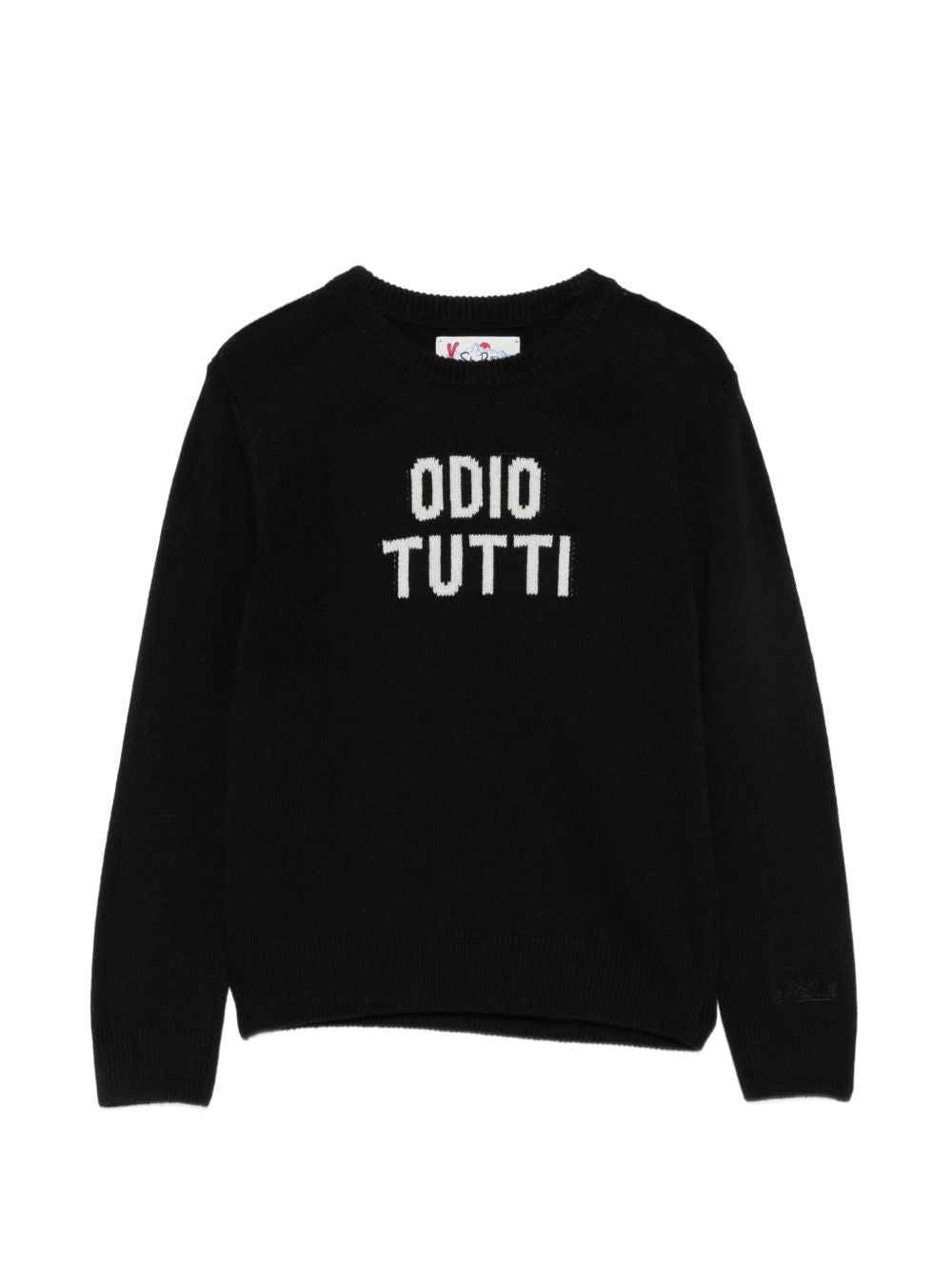 Maglione nero per bambino DOU0001 00050M MC2 Saint Barth Kids 