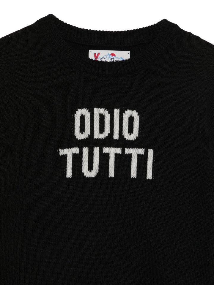 Maglione nero per bambino DOU0001 00050M MC2 Saint Barth Kids 