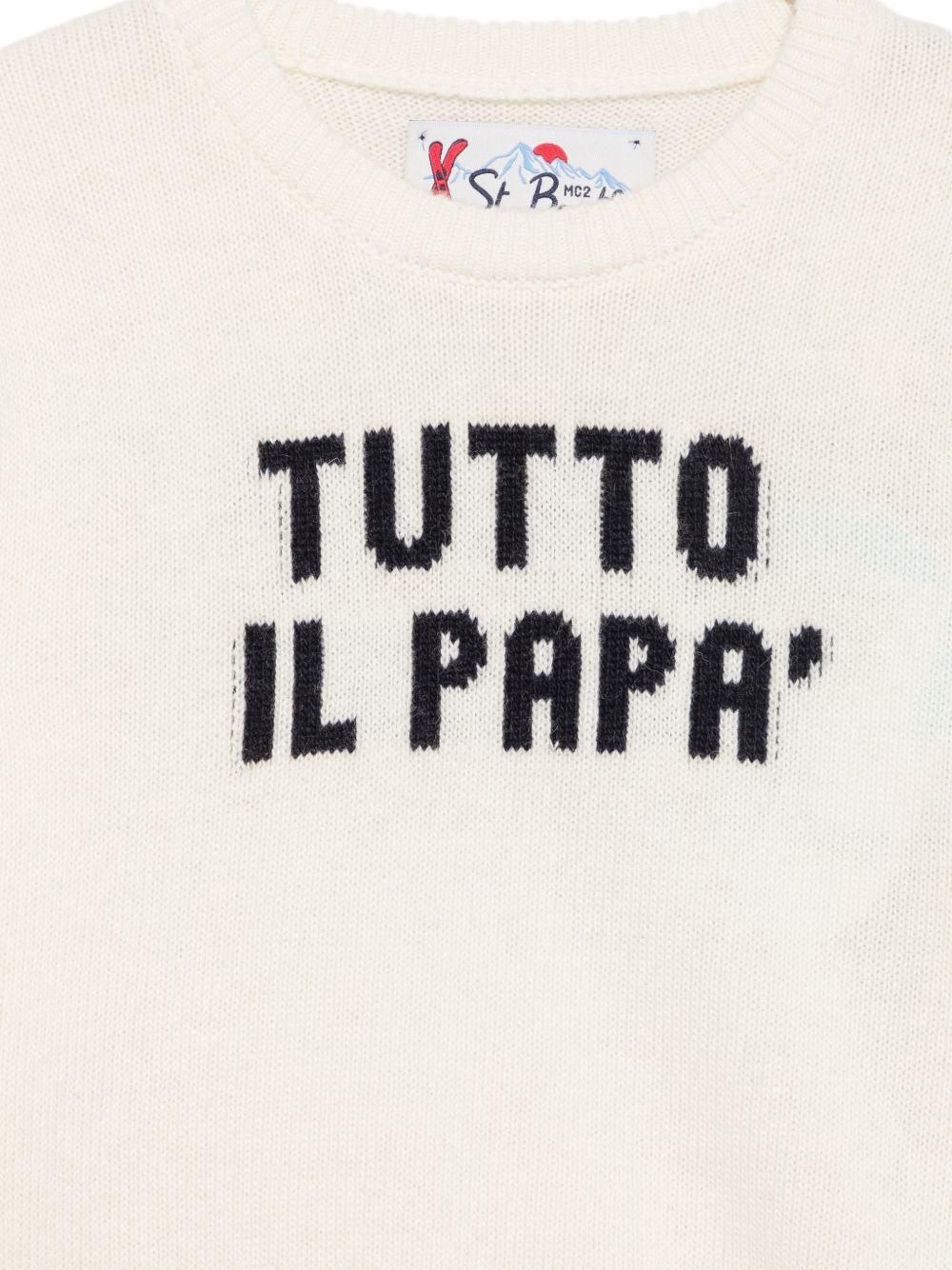 Maglione bianco sporco per bambino DOU0001 01061M MC2 Saint Barth Kids 