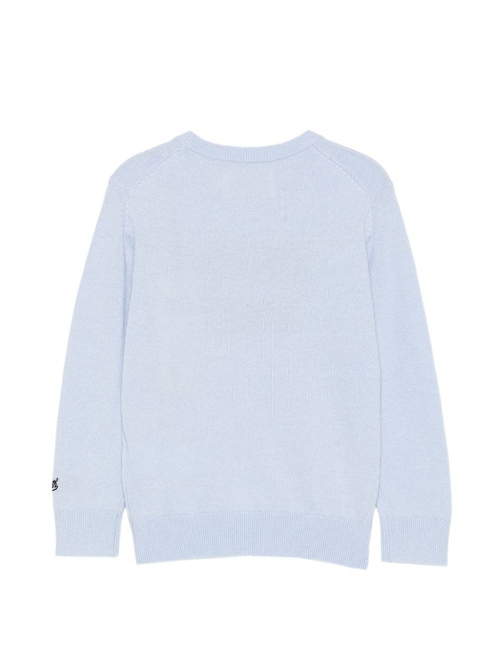 Maglione azzurro per bambina DOU0028 00560M MC2 Saint Barth Kids 