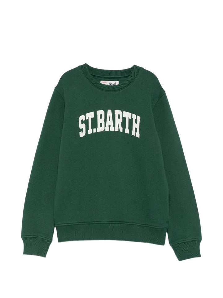 Felpa verde scuro per bambino HUT0004 01670M MC2 Saint Barth Kids 