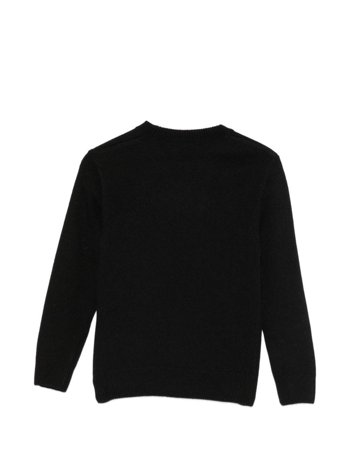 Maglione nero per bambina PRC0001 02430M MC2 Saint Barth Kids 