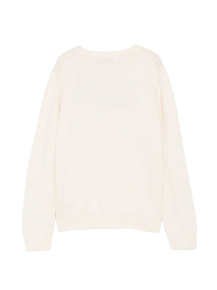 Maglione bianco sporco per bambina PRC0001 02501M MC2 Saint Barth Kids 